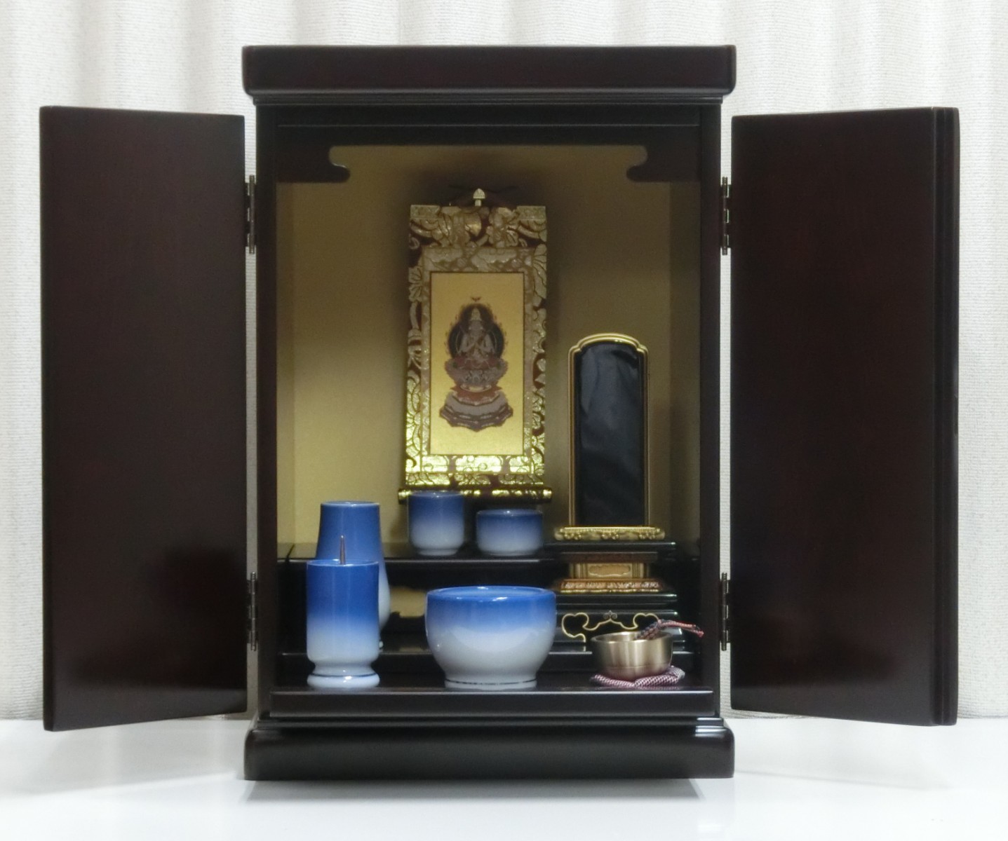 黒檀（紫檀）調コンパクト仏壇 <!-->円林<-->